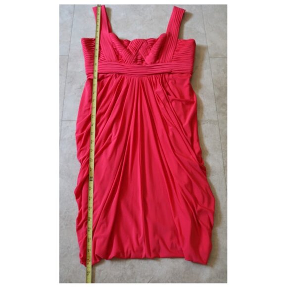 BCBG MaxAzria Draped Bubble Hem Mini Dress Style ACJ6H229 - Red, Size S - Picture 15 of 16